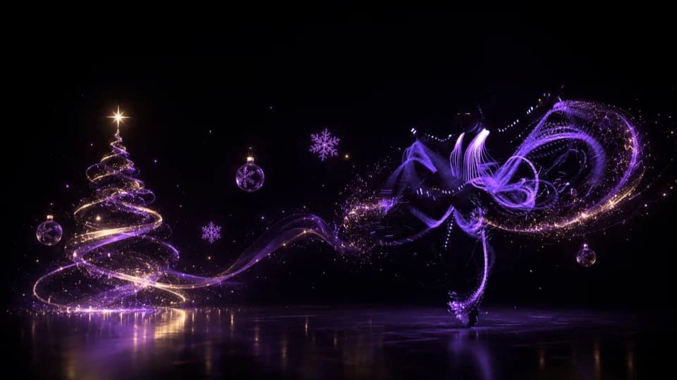 Brilho de Natal — figurinos iluminados em dourado