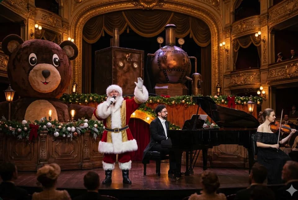 Natal Luz In Concert — cenografia natalina e piano (conceito)